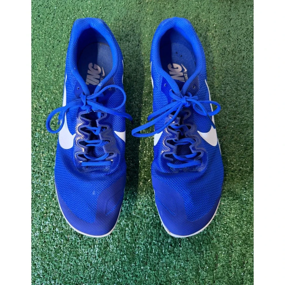 Nike Zoom Rival‎ D 10 Track Spikes size 11.5 Blue White Men Running Shoes